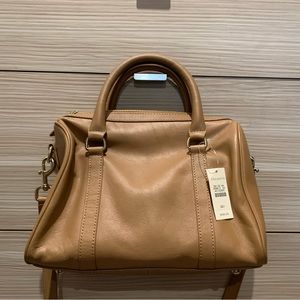 Talbots brand new tanish brown leather handbag approx 11x8